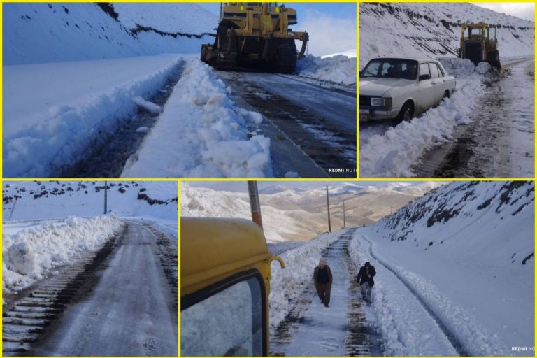 اتمام عملیات برف روبی محور سنقر به کامیاران گردنه کشکمیر/در حال حاضر تردد برقرار است