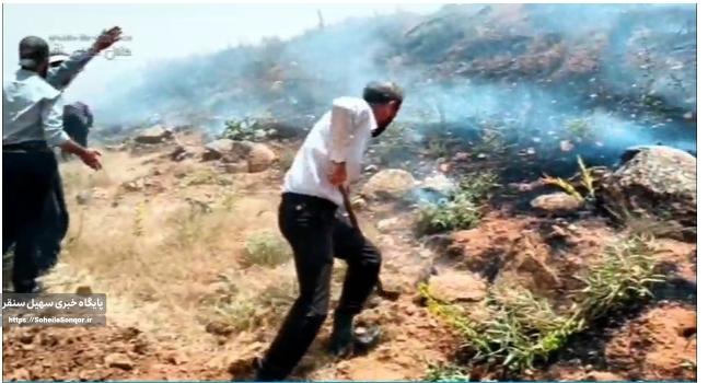 آتشسوزی مراتع روستاهای امیرعمران، سمنبان، کلهپا و خسروآباد امجدی سنقروکلیایی مهار شد