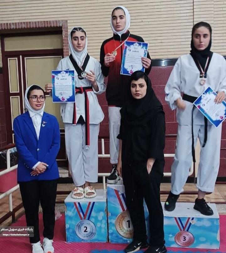 درخشش بانوی تکواندوکار سنقری در مسابقات قهرمانی استان و انتخابی المپیاد کشوری