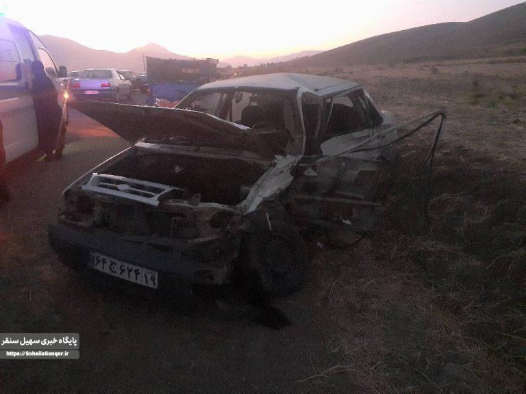 حادثه رانندگی در محور سنقر به کرمانشاه ۴ مصدوم برجای گذاشت