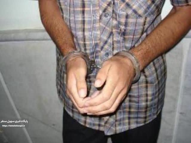 سارق قطعات و محتویات داخل خودرو در دام پلیس سنقروکلیایی