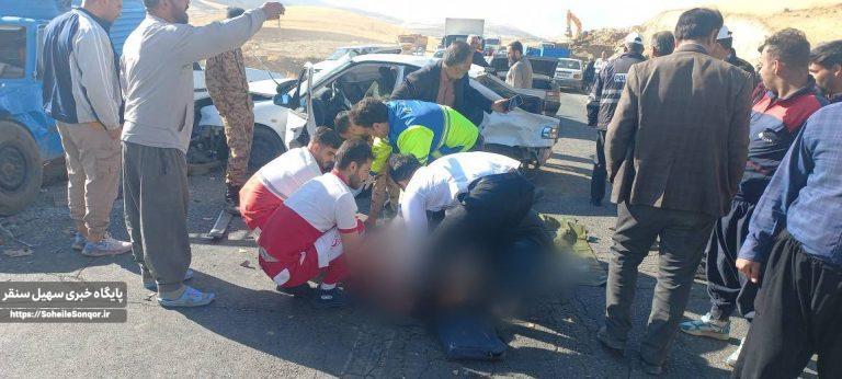 حادثه رانندگی در محور سنقر به کرمانشاه با ۲ فوتی و ۲ مصدوم