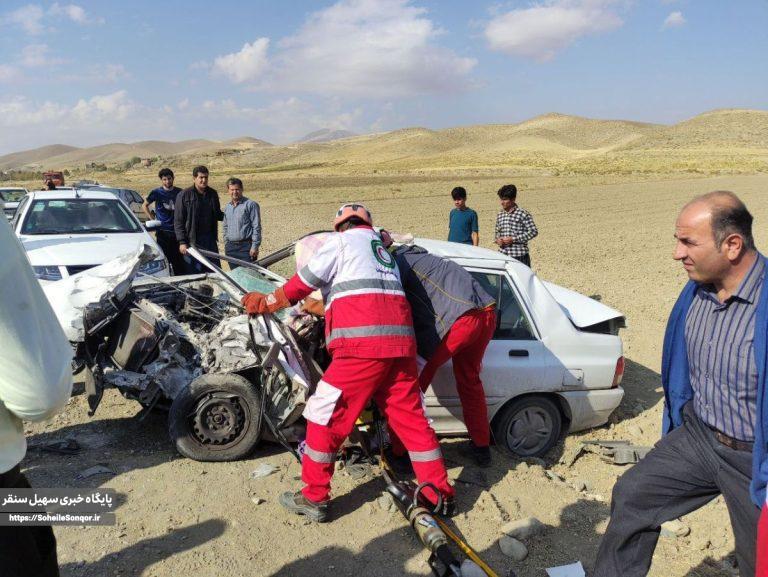 حادثه رانندگی در محور سنقر به کرمانشاه یک فوتی و یک مصدوم به جای گذاشت