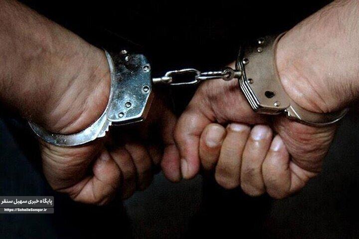 سارق کابل برق در دام پلیس سنقر و کلیایی