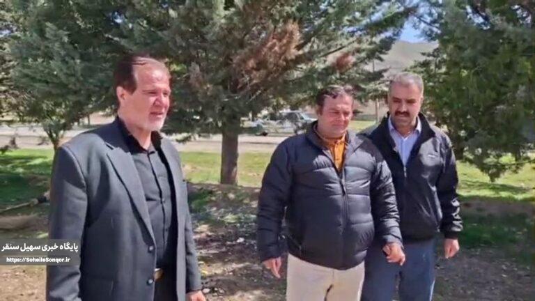 بازدید شهردار شهر سنقر از پاکسازی شهرک هجرت